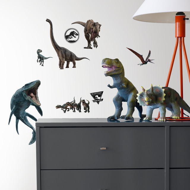 Jurassic World Stickers Muraux Moyens Et Grands Fallen Kingdom 2X5cm 15X25cm